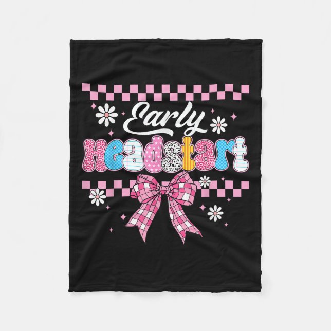 Head Start Teacher Back To School Early Learning M Fleece Blanket (Front)