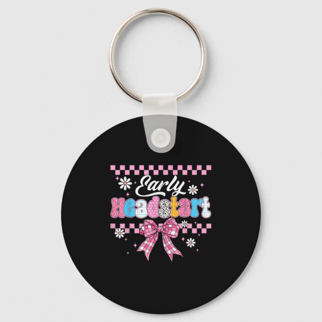 Head Start Teacher Back To School Early Learning M Keychain (Front)