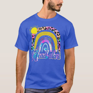 Head Start Teacher Leopard Rainbow Head Start Teac T-Shirt