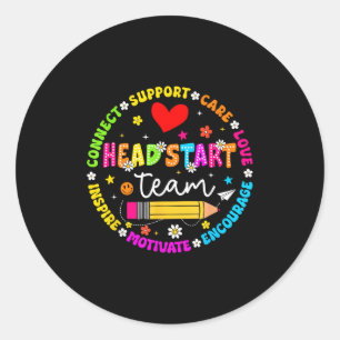 Head Start Team Homeschool Teacher Headstart Back Classic Round Sticker