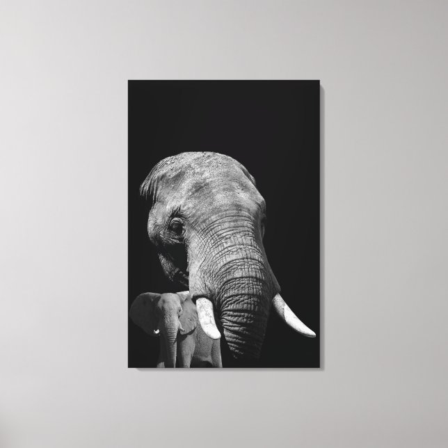 Head strong Elephant Canvas Print (Front)