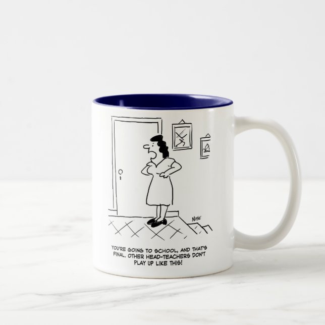 Head Teacher is told to go to School Two-Tone Coffee Mug (Right)