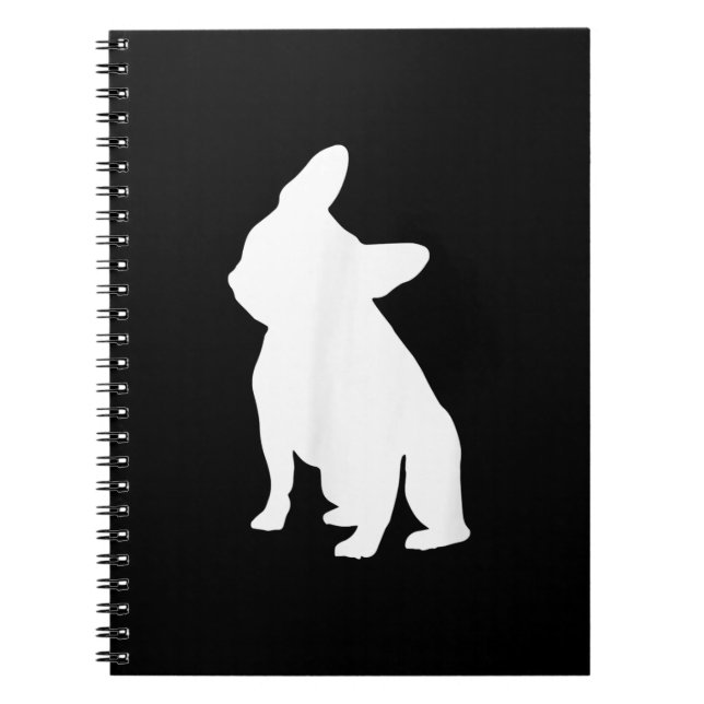 Head Tilt Apparel Frenchie Head Bulldog Lover Gift Notebook (Front)