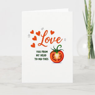 Head Tomato Love Pun Card