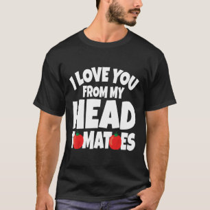 Head Tomatoes Pun Cute Vegan Vegetarian T-Shirt