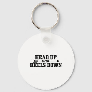 Head Up &amp; Heels Down Horseback Riding Horse Gi Keychain