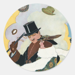 Head winds (1914)  classic round sticker
