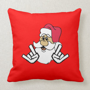 Headbangin Santa Pillow