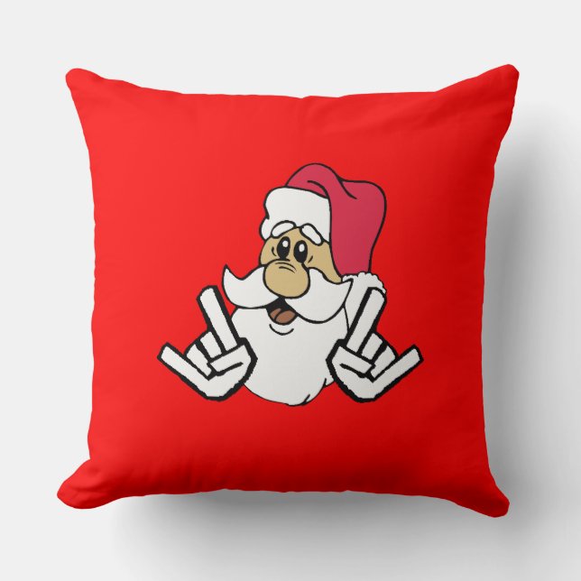 Headbangin Santa Pillow (Front)