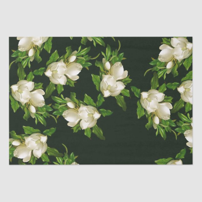 Heade Giant Magnolia Flower Blossoms Tissue Paper (Front)