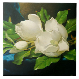 Heade Magnolia Flower Blossoms Ceramic Tile