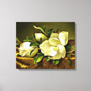 Heade - Magnolias on Gold Velvet Cloth  Canvas Print