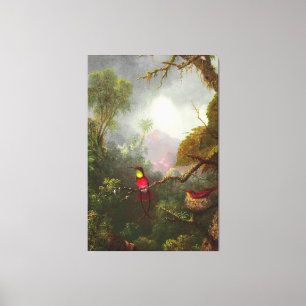 HEADE - Nesting Hummingbirds, Brazilian Landscape Canvas Print
