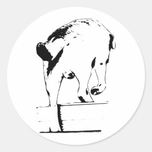 Headed Somewhere Cozy Classic Round Sticker