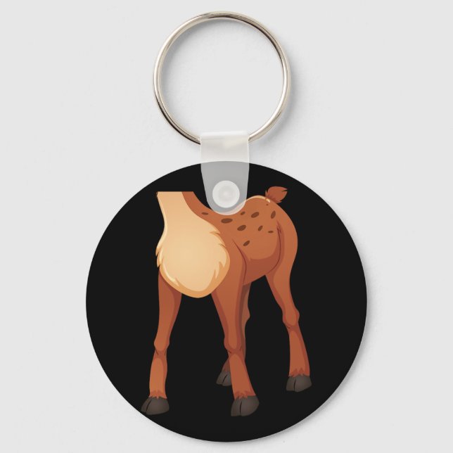 Headless Deer Lazy Diy Halloween Costume Fun Anima Keychain (Front)