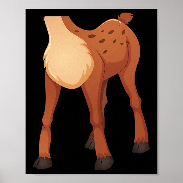 Headless Deer Lazy Diy Halloween Costume Fun Anima Poster (Front)