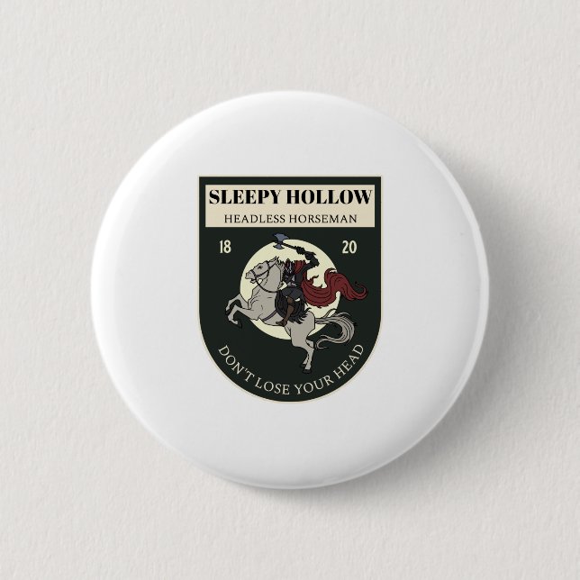 Headless Horseman 2 Inch Round Button (Front)