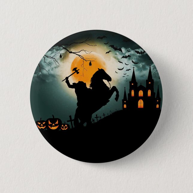 Headless Horseman 2 Inch Round Button (Front)