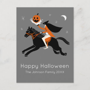 Headless Horseman halloween Postcard