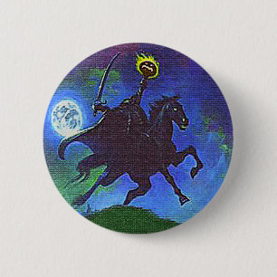 Headless Horseman in the Blue Light 2 Inch Round Button