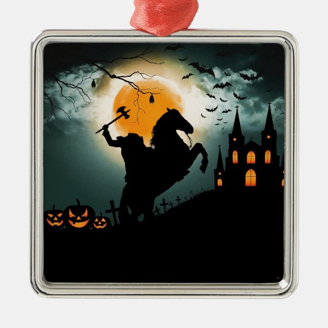 Headless Horseman Metal Ornament (Front)