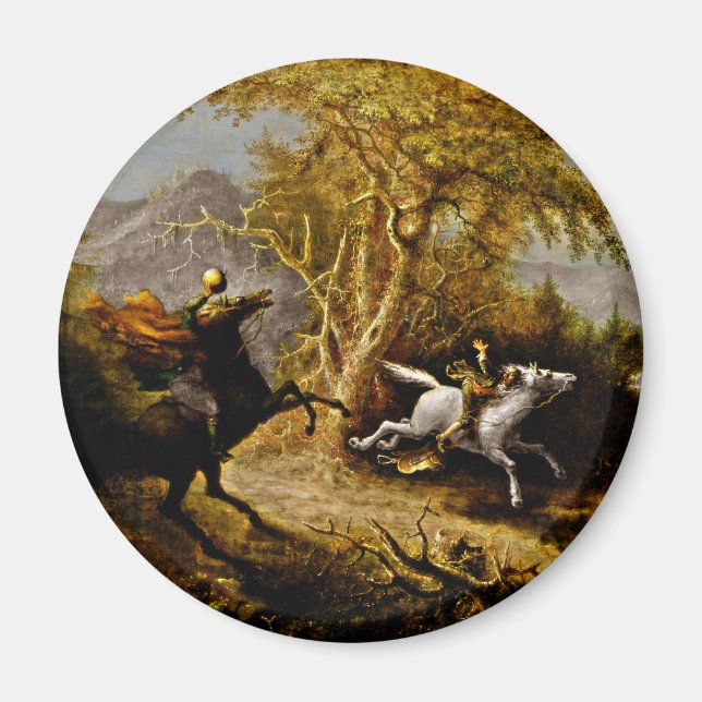 Headless Horseman Pursuing Ichabod Crane Magnet (Front)