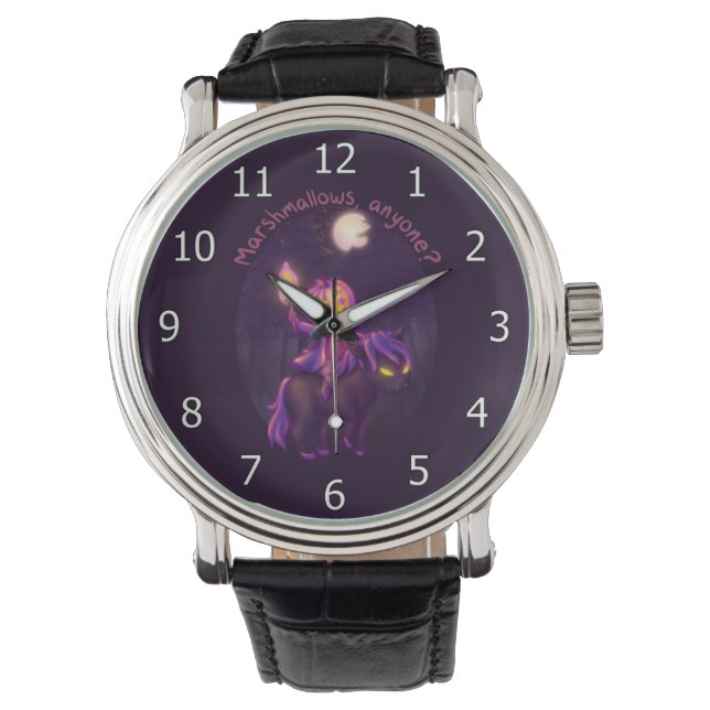 Headless Horseman Roasting Marshmallow Art Watch (Front)