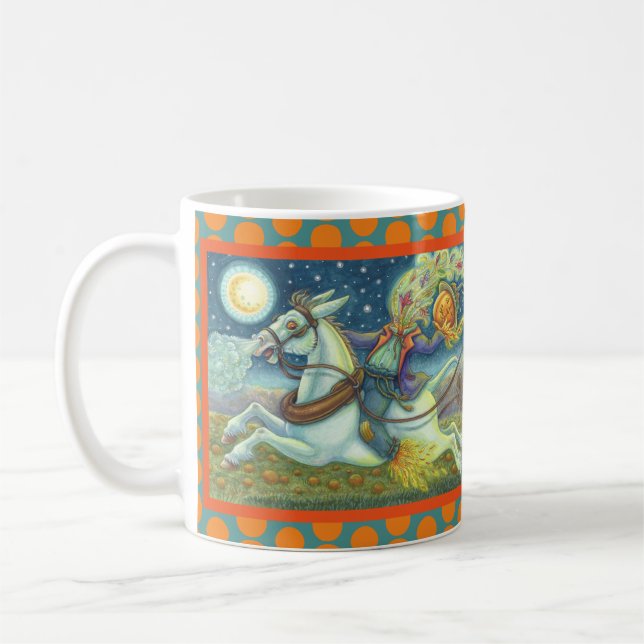 HEADLESS HORSEMAN SCARECROW, CLASSIC HALLOWEEN MUG (Left)