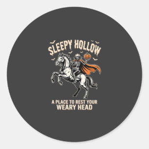 Headless Horseman Sleepy Hollow Halloween T-Shirt Classic Round Sticker