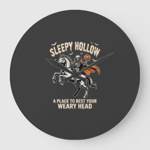 Headless Horseman Sleepy Hollow Halloween T-Shirt  Large Clock