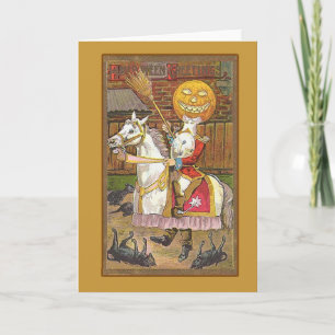 Headless Horseman Victorian Vintage Art Card