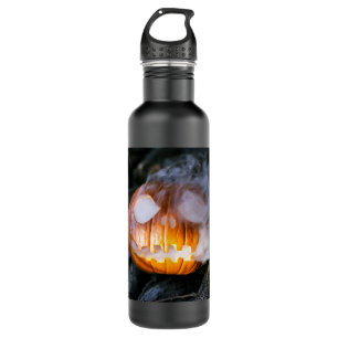 Headless Horseman's Jack-o-Lantern Head a Flame 710 Ml Water Bottle