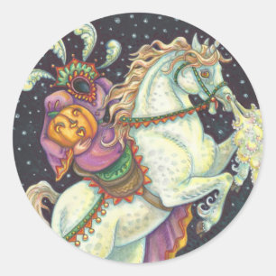 HEADLESS HORSEWOMAN, HALLOWEEN UNICORN STICKERS