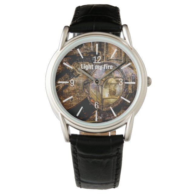 Headlight - Light my fire funny customizable Watch (Front)