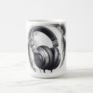 Headphone Artwork Music Lover Magic Mug
