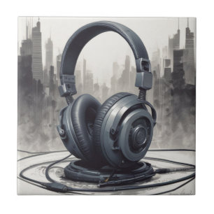 Headphone Artwork Music Lover Tile