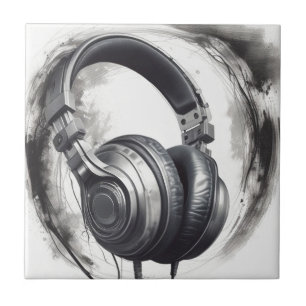 Headphone Artwork Music Lover Tile