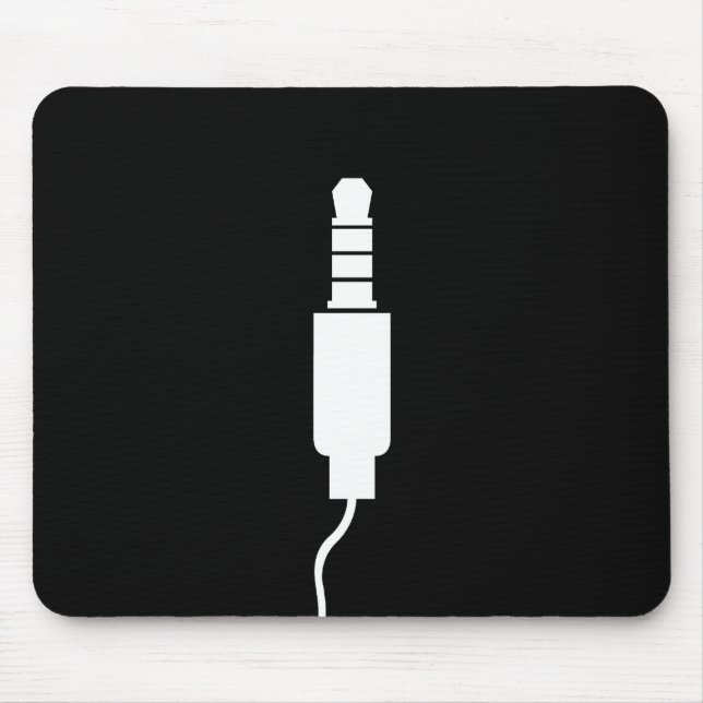 Headphone Jack Pictogram Mousepad (Front)