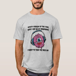 Headphone Monster Typography T-shirt