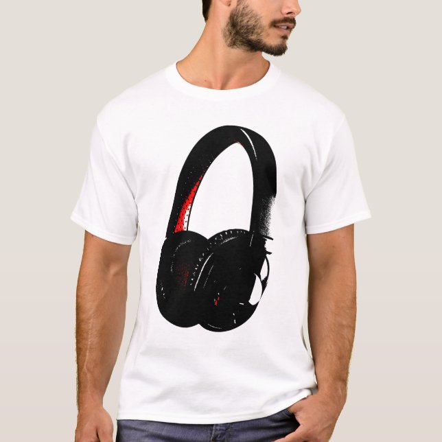 Headphone Pop Art Head Phone T-Shirt (Front)
