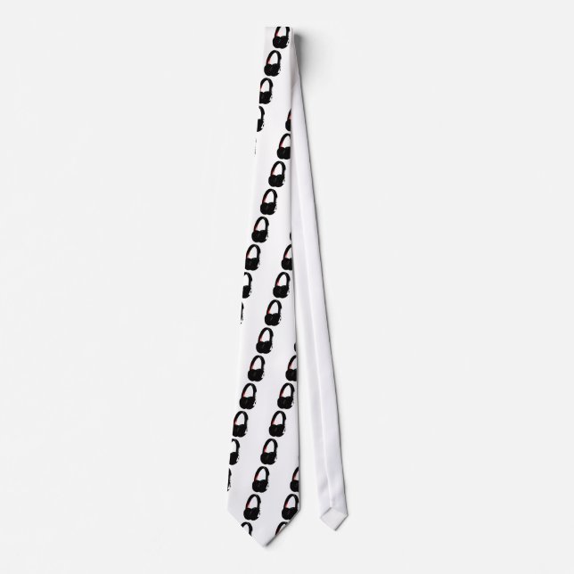 Headphone Pop Art Head Phone Tie (Front)