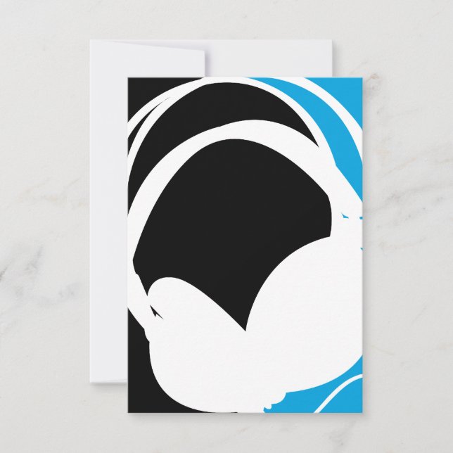 Headphone Silhouette RSVP Card (Front)