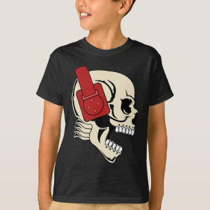 Headphone Skull Dj Halloween Creepy Edm Gift T-Shirt