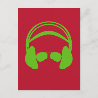 Headphone & Sunglasses Postcard