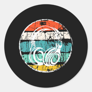 Headphones Beats DJ Distressed Hip Hop Music Classic Round Sticker