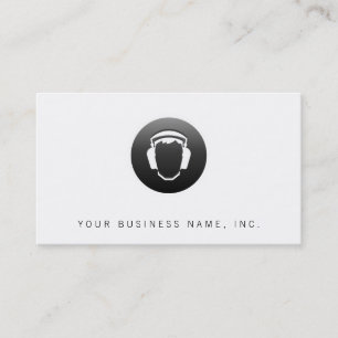 Headphones Button Business Card