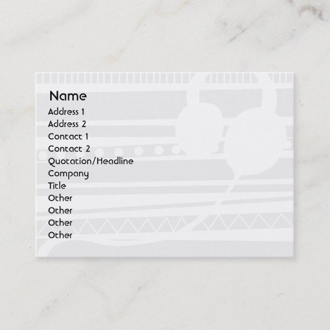 Headphones - Chubby Business Card (Front)