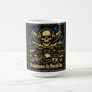 Headphones In World Out – Music Escape Zone Coffee Mug