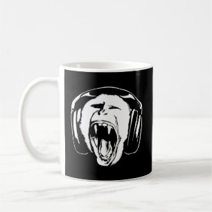 Headphones Monkey Music Lover Coffee Mug