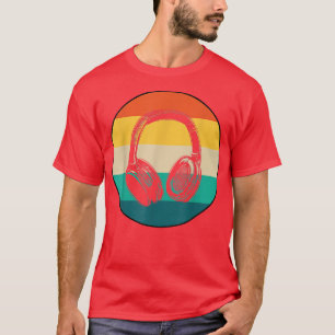 Headphones Music Lover Producer DJ Gifts Funny Ret T-Shirt